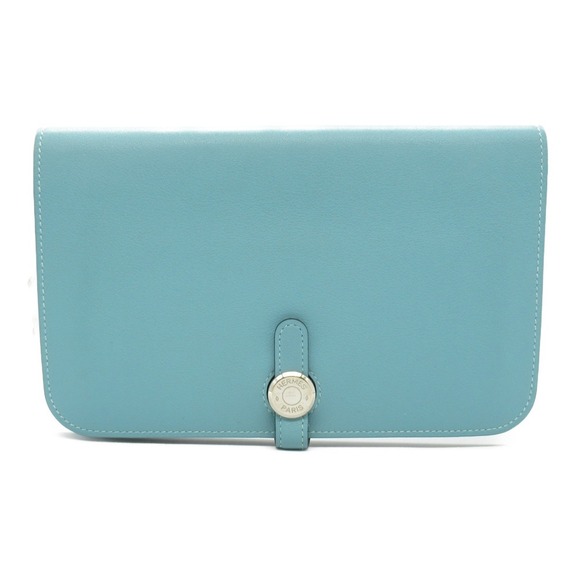 HERMES Blue Leather Wallet - Picture 1 of 11